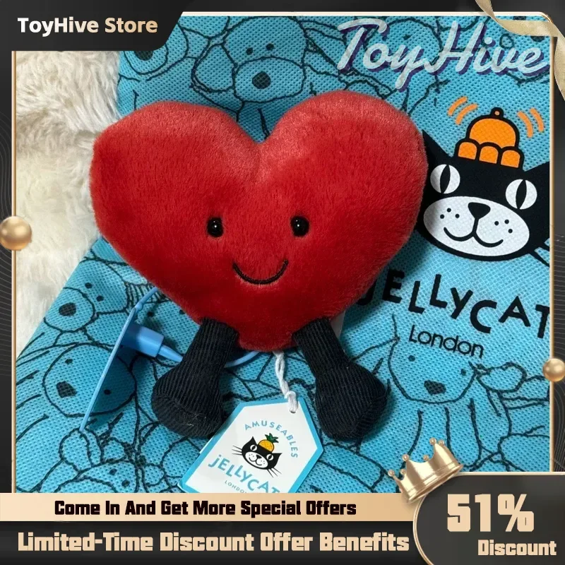 

【В НАЛИЧИИ】JELLYCAT UK Fun, милая маленькая сумка-сумка Love, кулон Jellycat Love, брелок, плюшевая кукла, подарок на день рождения, Рождество