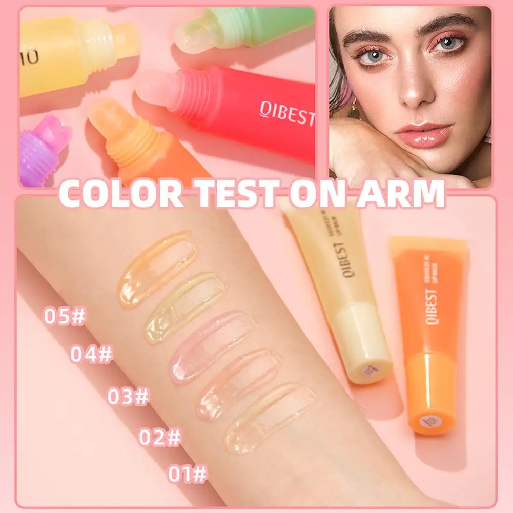 Crystal Jelly Lip Gloss Tube Lip Moisturizing Oil Shiny Lip Lip Balm Oil Makeup Women's Cosmetics Moisturizing Lip Tint Glo Z9L6