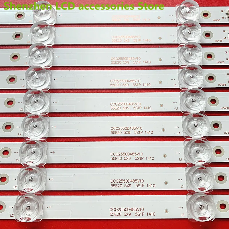   ل كونكا KKTV K55 LED55UA8100 LCD إضاءة خلفية للتلفاز بار CC02550D485V10 55E20 5X9 5S1P 48 سنتيمتر 3 فولت 5 مصباح 100% جديد