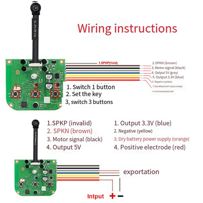 ABKI-300.000 Módulo de vídeo interruptor monitoreo de puerta interruptor remoto módulo de cámara de Control remoto inalámbrico bidireccional duradero fácil de usar
