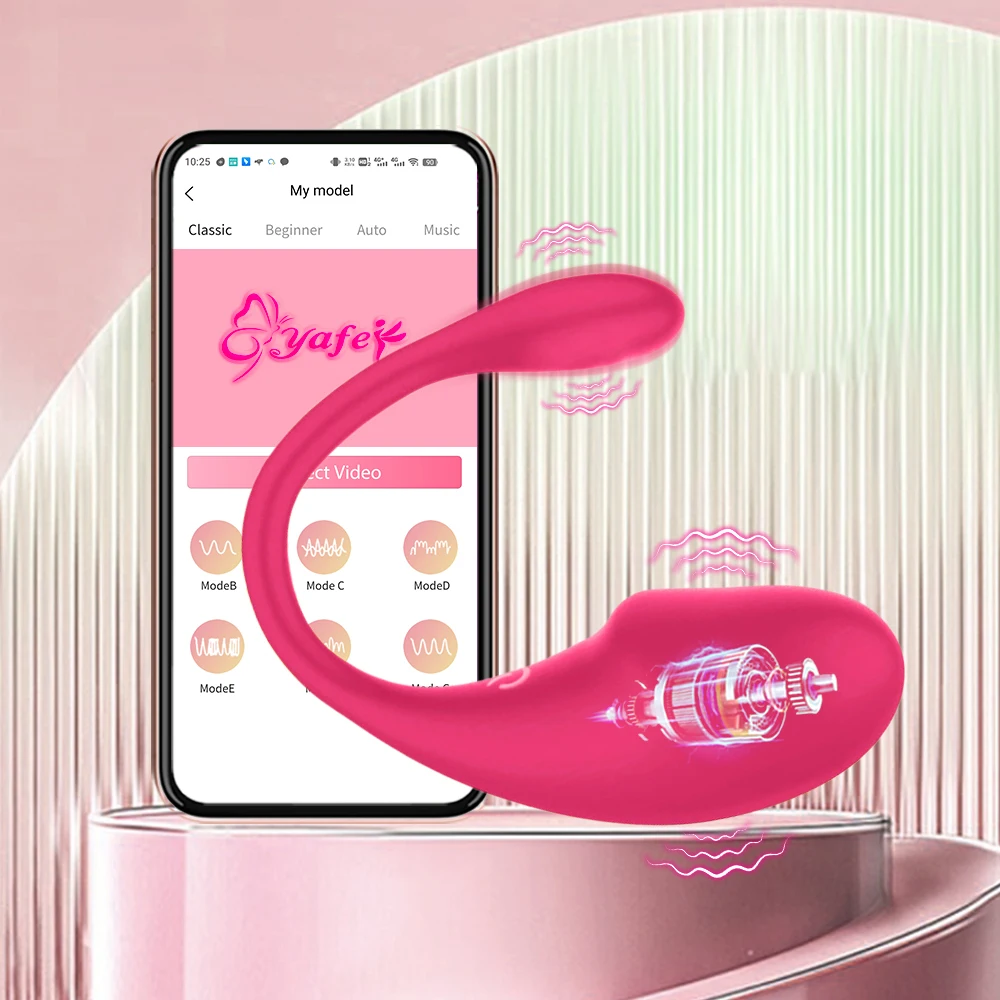 เครื่องสั่นจีสปอตบลูทูธไร้สายสำหรับผู้หญิงเครื่องสั่นควบคุมรีโมทแอปเซ็กซ์ทอยไข่สำหรับผู้ใหญ่