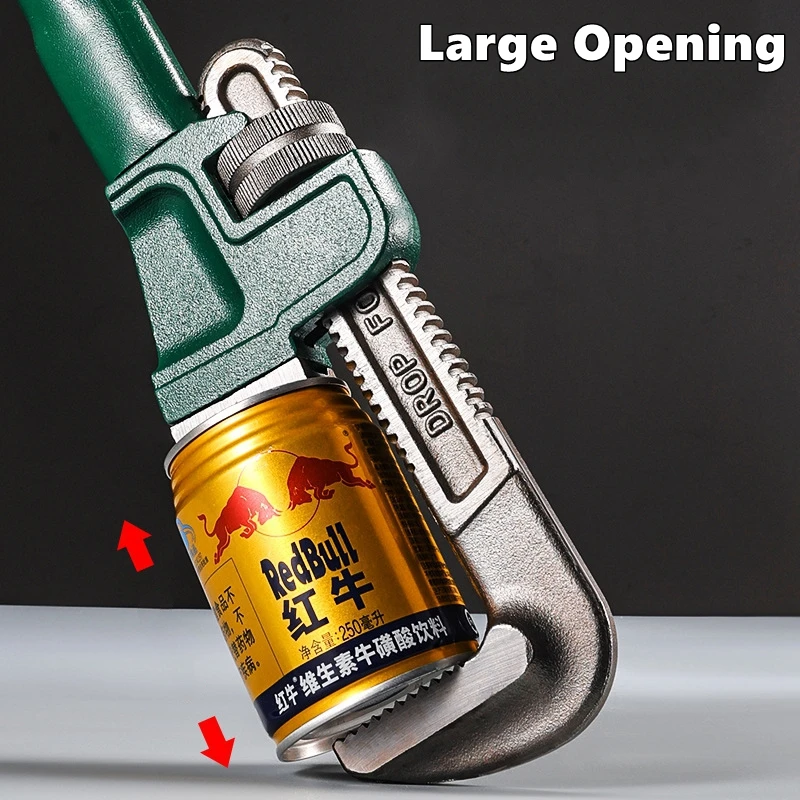 Chiave per tubi diritta in acciaio al carbonio resistente 10", 12", 14", 18" Pinza per tubi Chiave manuale universale per impianti idraulici regolabile industriale