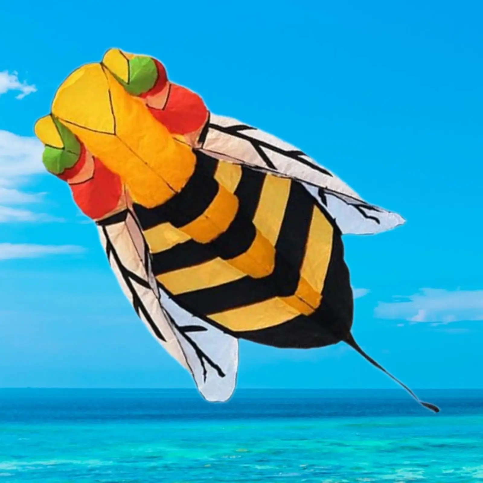 ขนาดใหญ่ Kite Bee-รูป Parafoil ยักษ์ 3D เด็กของขวัญ Frameless ของเล่น Flying Kite สําหรับเดินป่าตั้งแคมป์ชายหาดกลางแจ้ง