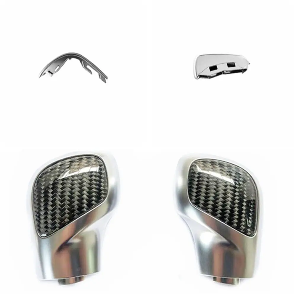 

WXZOS Chrome Carbon Fiber Gear Shift Knob Cover w/DSG Trim for VW Jetta 2013-2021