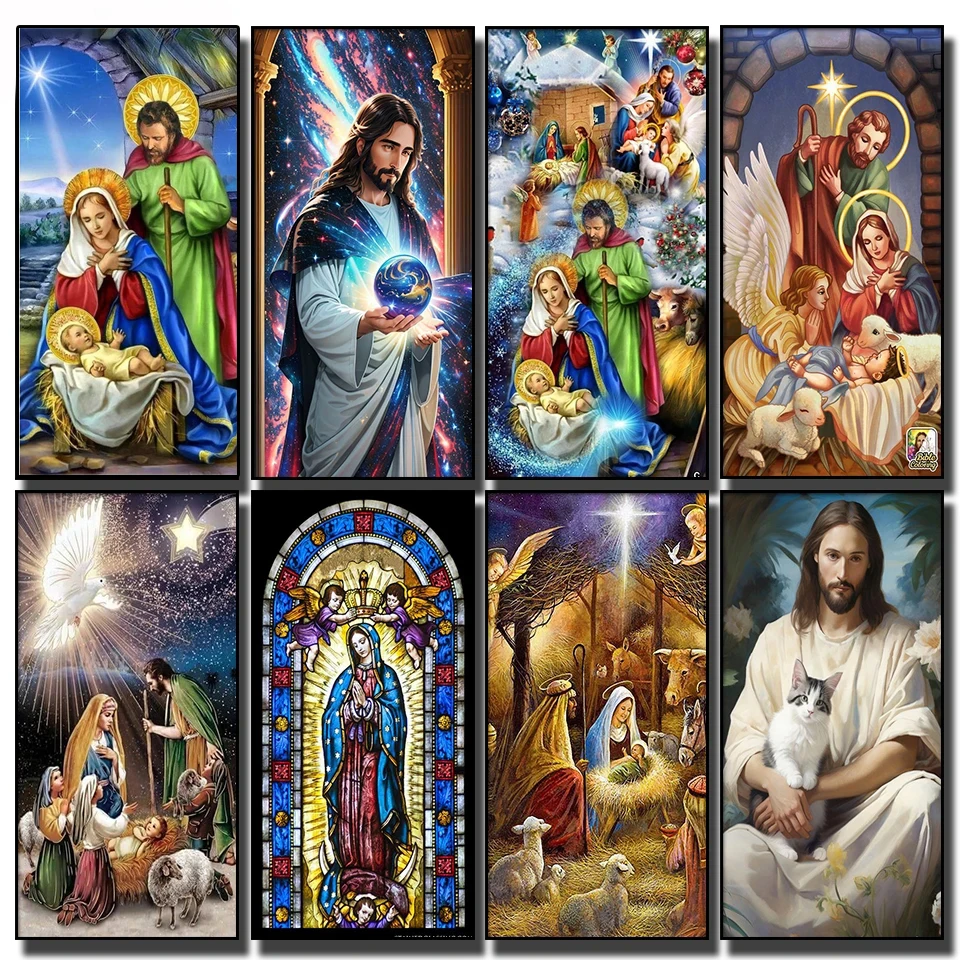 

Алмазная живопись с Иисусом из мультфильма «было малыш»