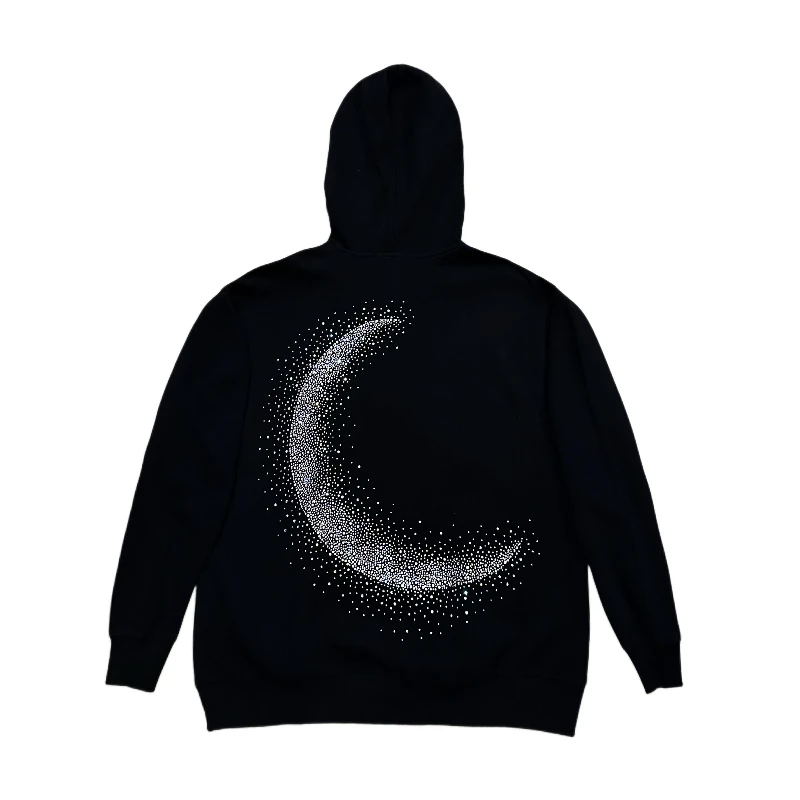 American Heavy Industry Original Rhinestone Hooded Sweatshirt Crew Neck Sweatshirt Unisex Loose Casual Fashion Trend Pullover