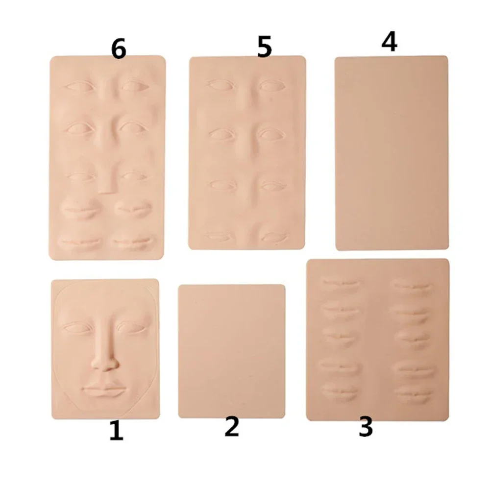 

Искусственная кожа для практики татуажа и перманентного макияжа: глаза, губы, лицо (пустая заготовка)