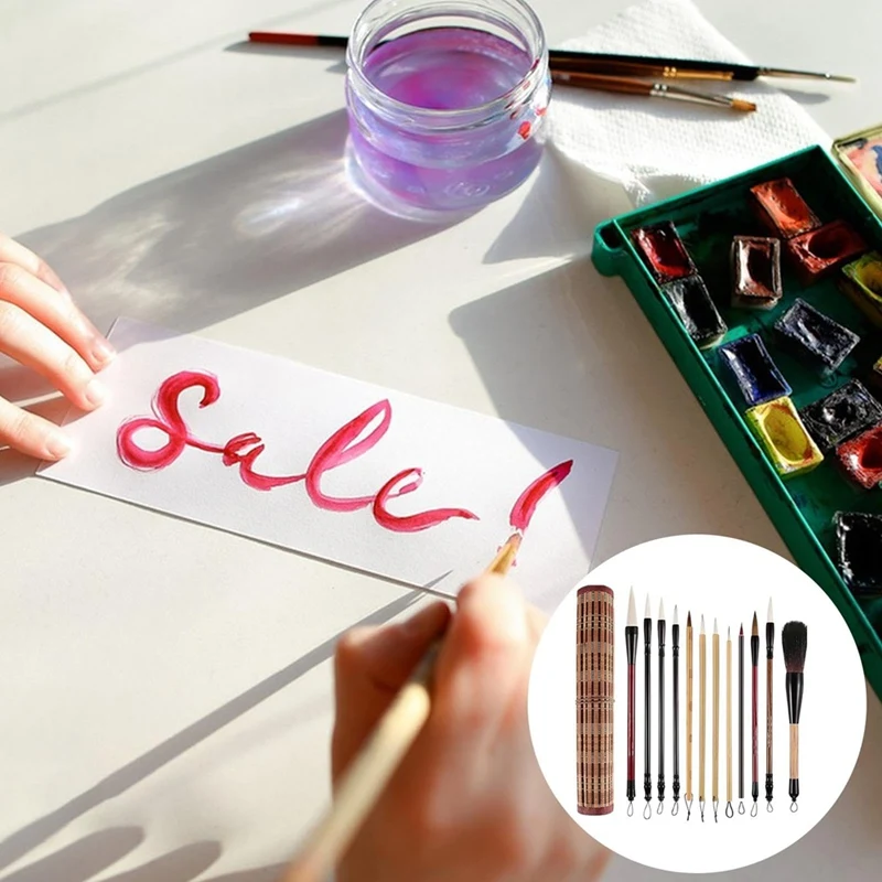 Hot TTKK Painting And Calligraphy Brushes -Versatile Chinese Painting Ink Brushes,Painting Writing Watercolor Brushes For Drawin