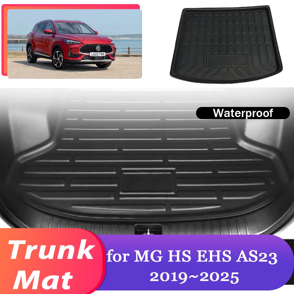 Car Trunk Mat for MG HS EHS AS23 2019~2025 2020 2021 2022 2023 Luggage Rug Tray Waterproof Cargo Boot Pad Liner Cover Accessorie