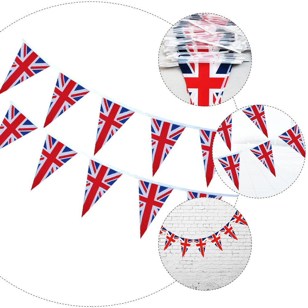 

1pc UK Pulling Flags Polyester Lightweight Wall Window Tree Door Decor Banner British Union Jack Party Supplies Outdoor Indoor