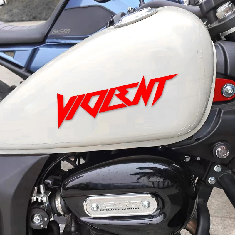 

1PC VIOLENT Motorcycle Stickers Motorbike Fuel Tank Fairing Racing Helmet Waterproof Vinyl Decals Sunscreen Moto Decoration