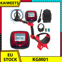 KAIWEETS KGM01 Metal Detector, 6 Detection Modes, 5-Level Sensitivity, LCD Display, IP68 Waterproof, with Headphone, Shovel, Bag