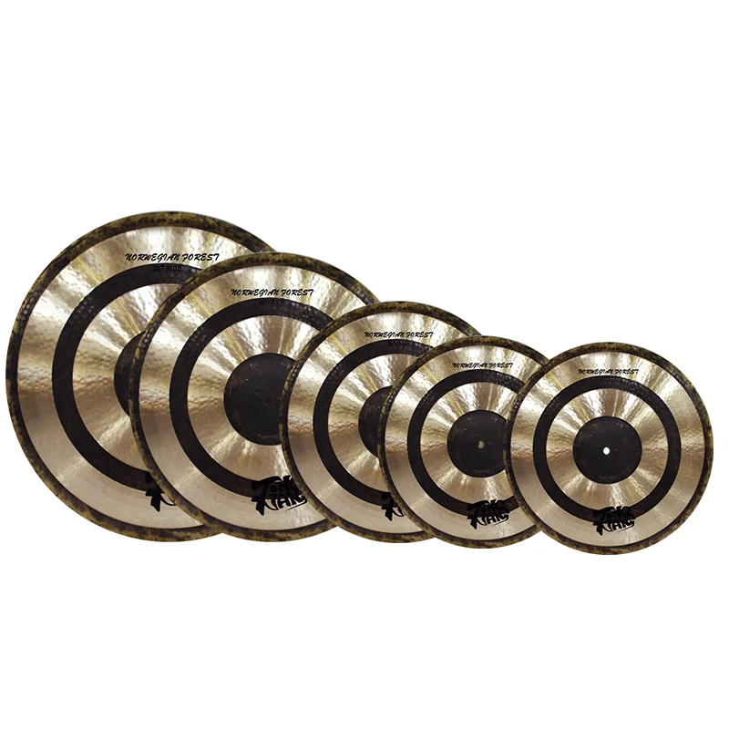 

New Arrival High Quality Norwegian Forest Series 5pcs Cymbals Set For Musical Instruments