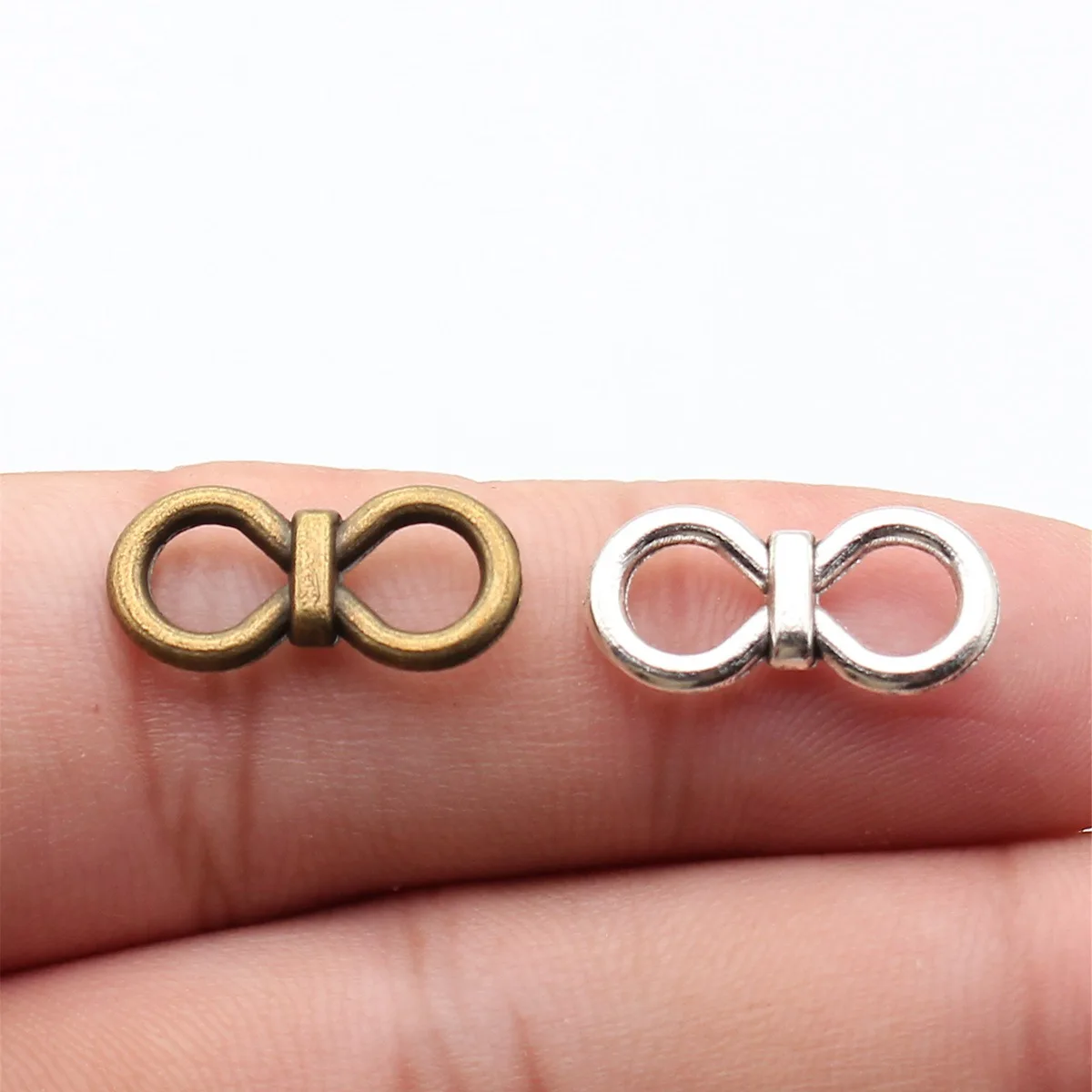 WYSIWYG 10pcs 9x19mm Double Ring Connector Connector Charms For Jewelry Making 2 Colors Jewelry Accessories