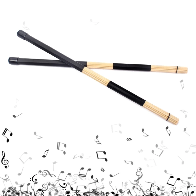 Jazz Drum Sticks with Smooth Grip Durable Bamboo Drumsticks Musical Instrument Percussion-Accessories Gift for Men Women