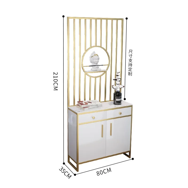 Light luxury entrance partition cabinet, with drawers, modern simplicity, entrance foyer, storage shoe cabinet