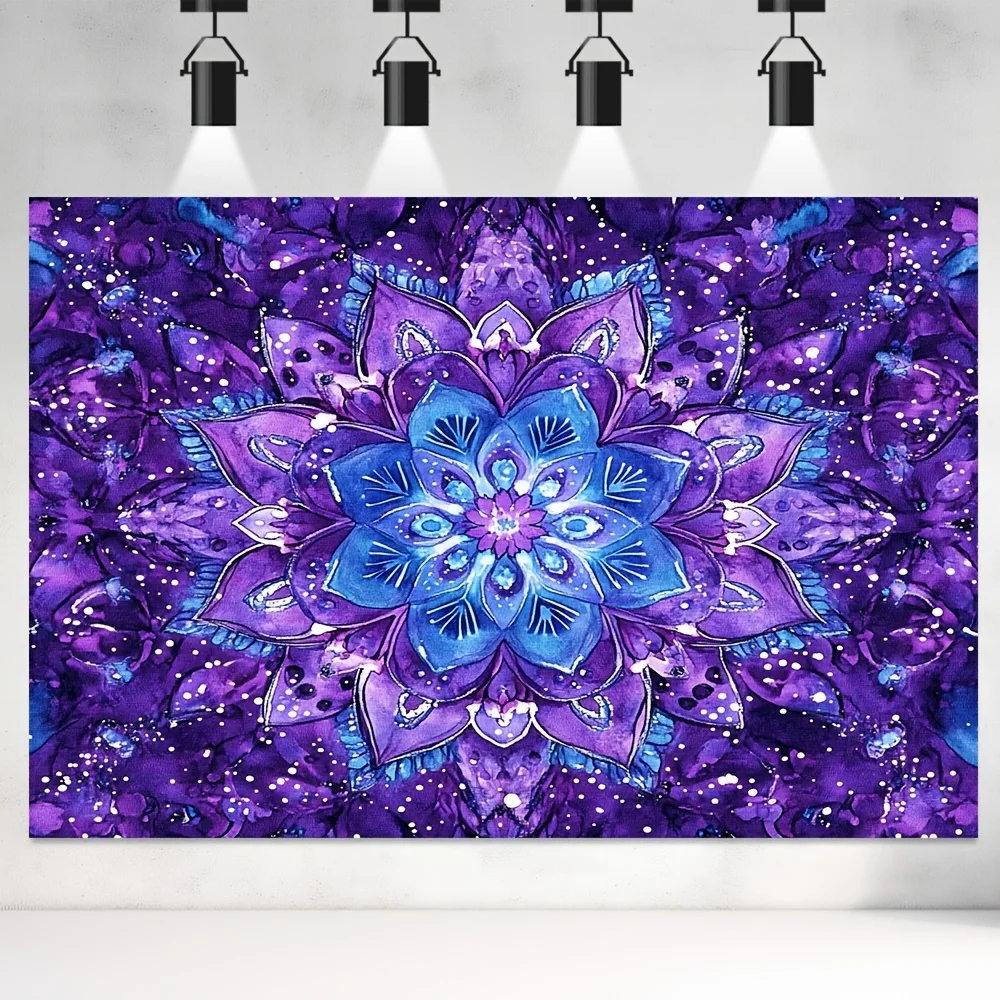 Tapiz de fondo de mandala bohemio, 1 pieza, apto para interiores/fiestas, bodas, estudios - Varios tamaños (99.06x149.86cm, 109.
