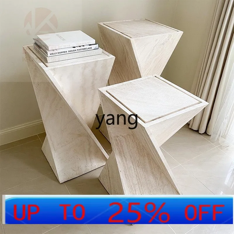 

Lmm is a simple modern marble corner sofa side cabinet