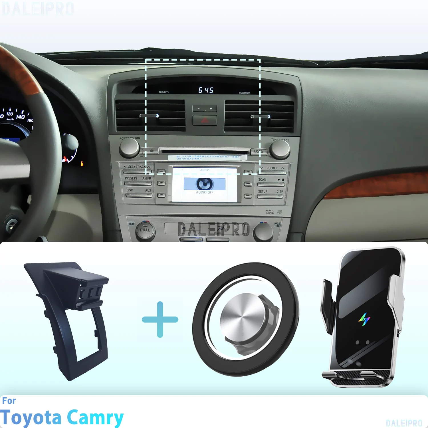 Made to measure for Toyota Camry XV40 2006-2009 2010 2011 Phone Holder Car Magnetic Phone Mount Smart Sensing Wireless Charging