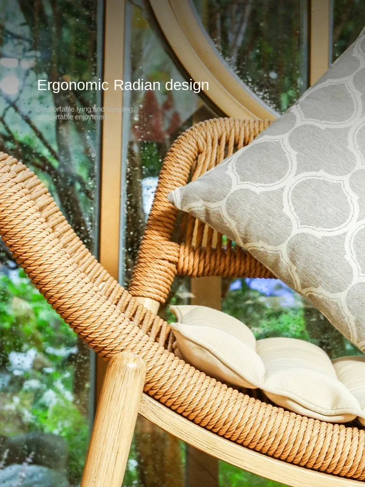 ZL شرفة كرسي استرخاء غرفة نوم كرسي من قماش التفتي كرسي طويل مزيج الأريكة