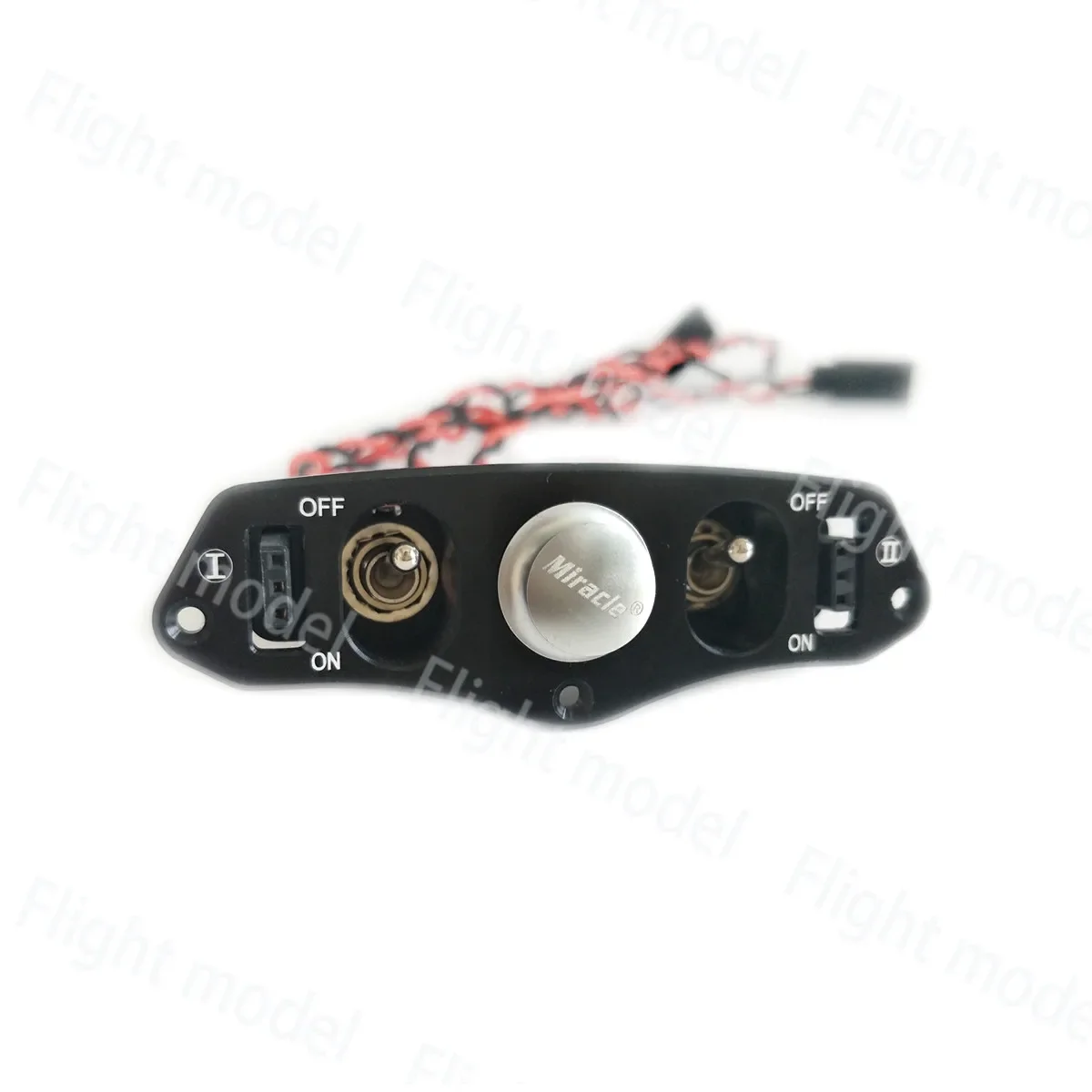 High Quality Miracle Heavy Duty Metal CNC Alloy Dual Power Switch with Fuel Dot for RC Airplane Boat Model