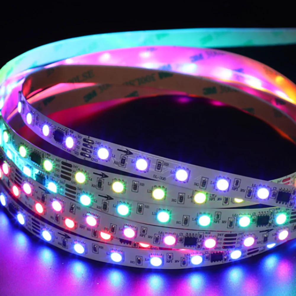 12V/24V RGB 5050 Addressable LED Full Color Strip Light MT16703 (Similar WS2818 TM1934A) Programmable Breakpoint Continuation
