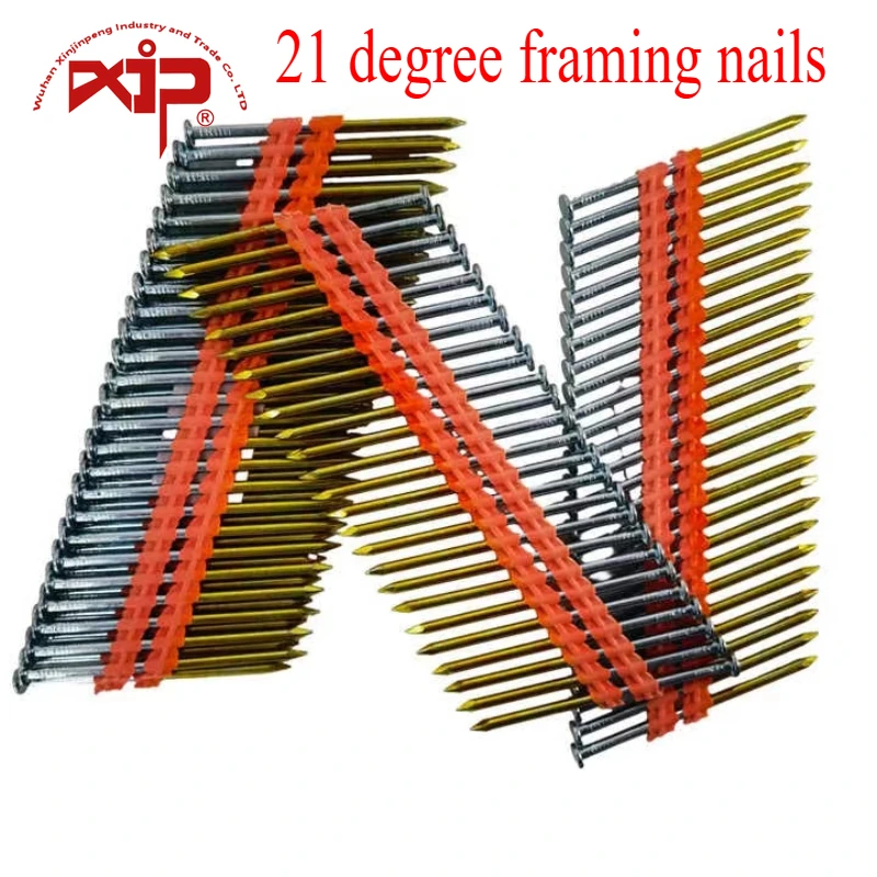 

21 Degree Framing Nails Round Steel 3Inch Plastic Strip Framing Nail for Construction Industry Fastening Frame Floor Pallet Roof