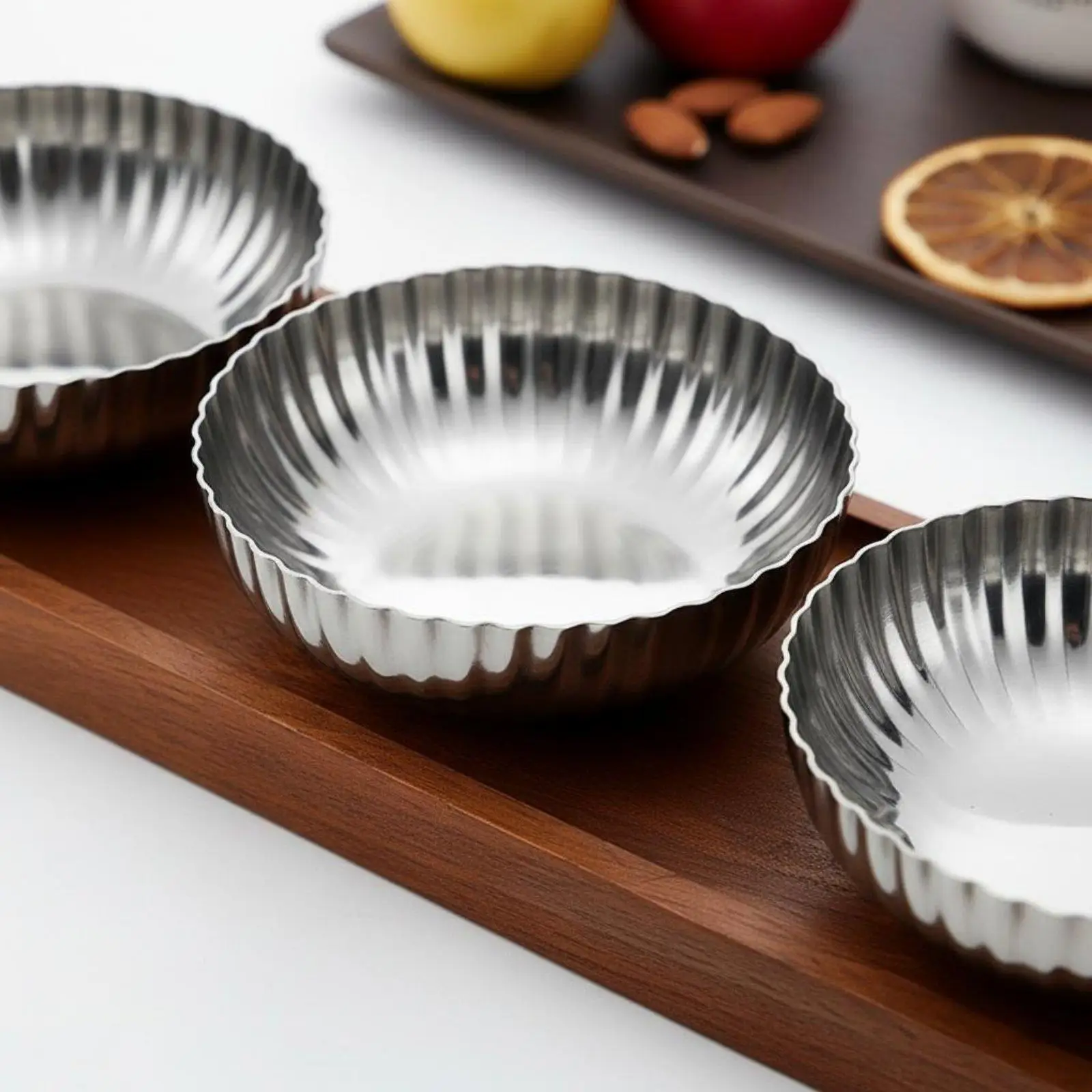 3 Pieces Triple Snack Bowl Set Dishwasher Safe 3 Compartment Snack Tray
