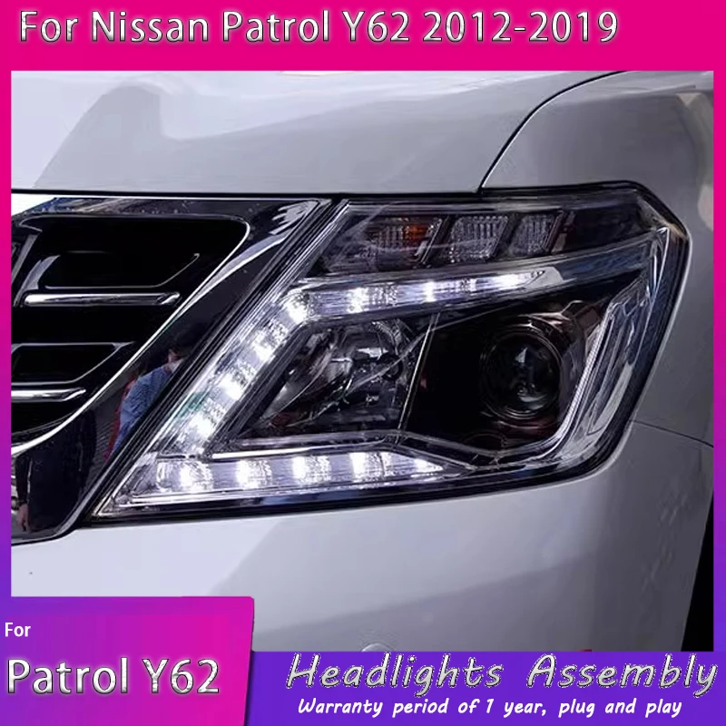 

Car Headlights For Nissan Patrol Y62 2012-2019 full LED Headlamp Assembly Upgrade High Configure Projector Lens Accessories Kit