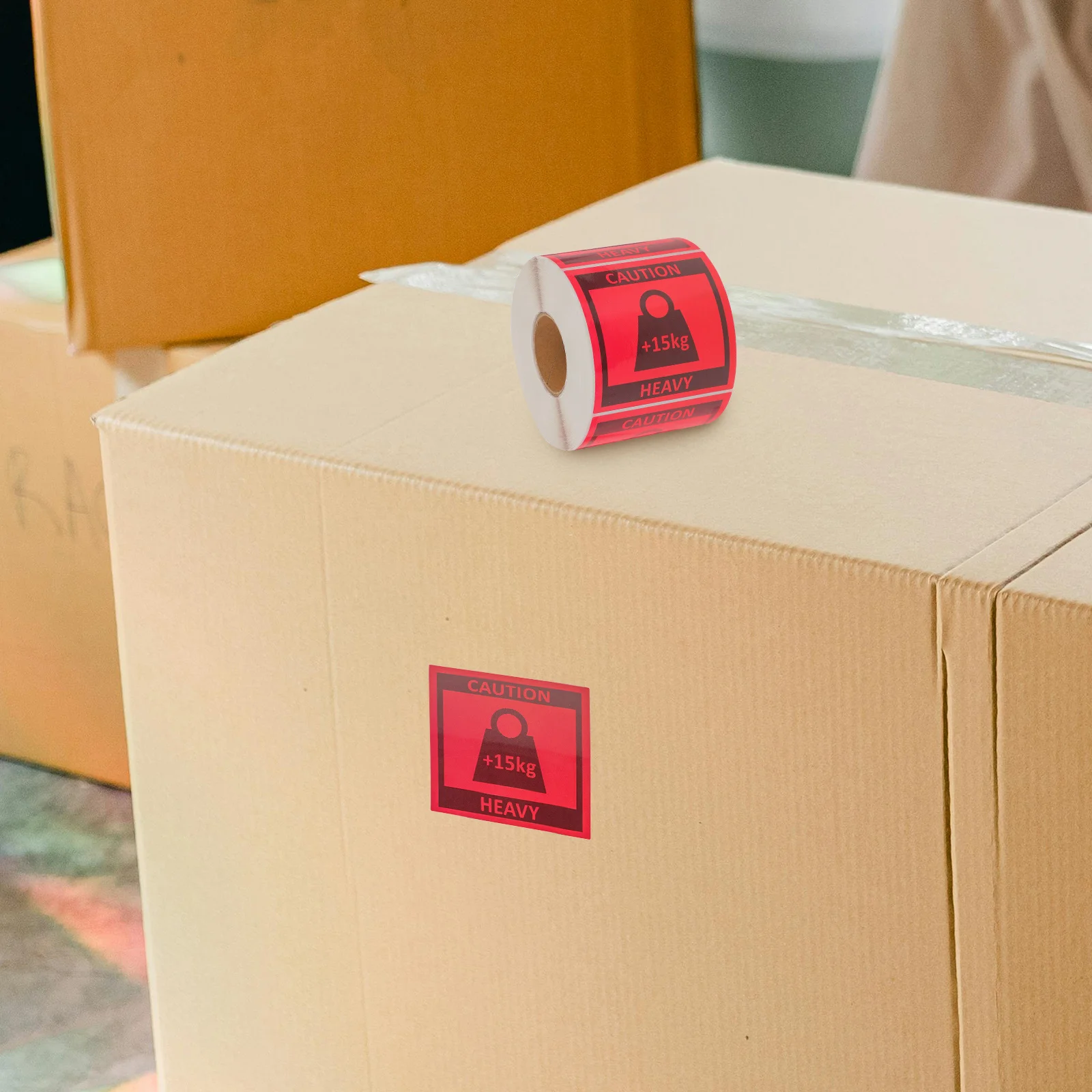

1pcs Heavy Warning Stickers Roll High Adhesive For Shipping Moving Boxes Team Lift Label Stickers Heavy Package Labels