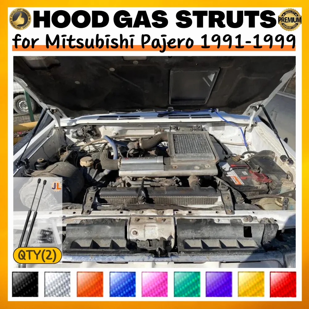 

Qty(2) Hood Struts for Mitsubishi Pajero/Montero/Shogun 1991-1999 Front Bonnet Modify Gas Springs Shock Absorbers Lift Supports
