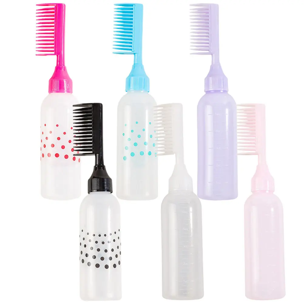 

6pcs Dye With Comb Root Applicator For Color Oil Scalp Application Hair Dyeing Tools Durable Hair Styling Tools