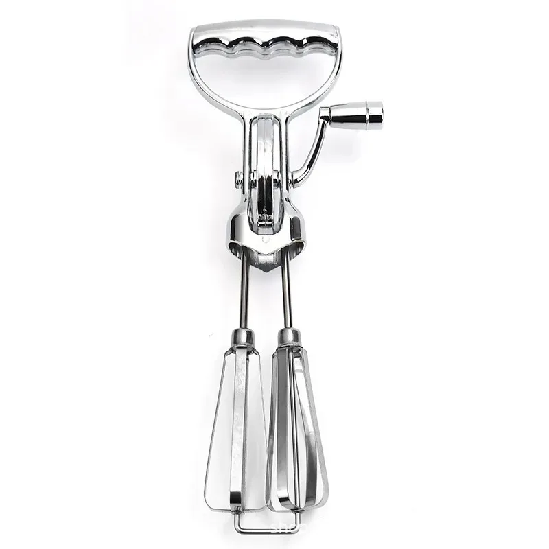 New Stainless Steel Double Rotation Multifunction Kitchen Utensils Egg Beater Hand Held Egg Beater