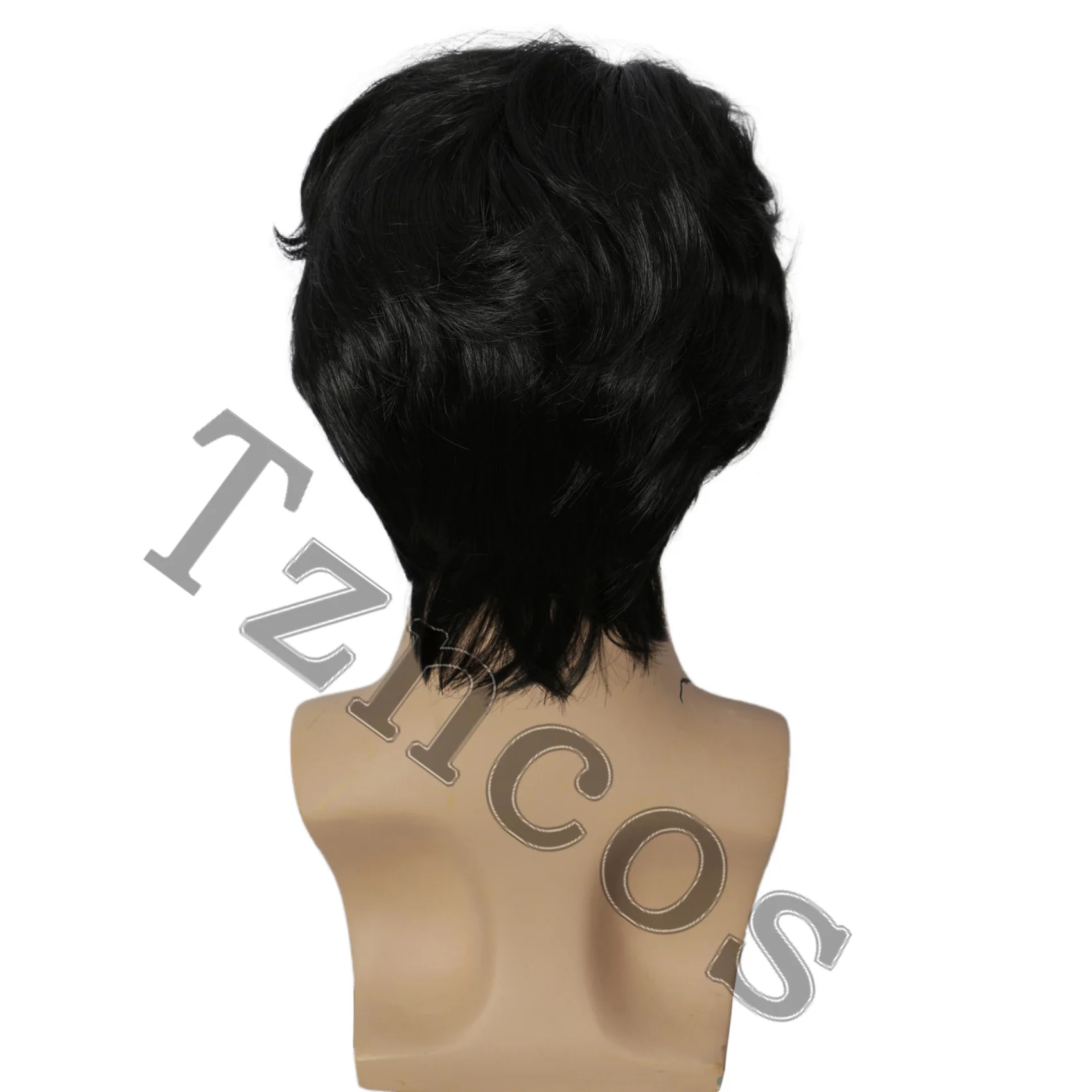 Tzncos Saja Boys Jinu Cosplay perruque synthétique courte noire hommes perruque Anime résistant à la chaleur perruque