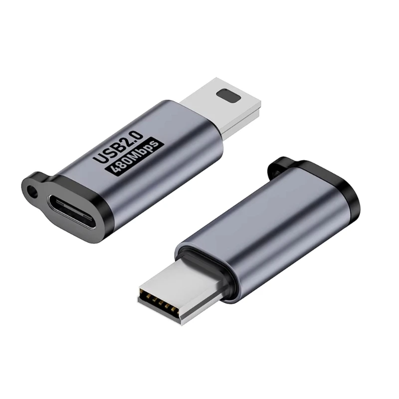 2PCS Micro USB To Type C Adapter Mini USB To USB C 480Mbps Fast Data Charging Connector USBC Adapter For Tablets Phones