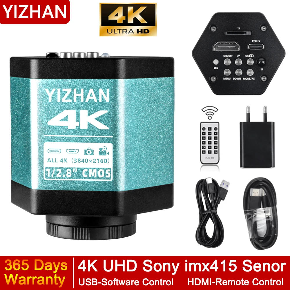 

YIZHAN 4K FHD 60fps HDMI And USB-C Output SONY Sensor Digital Industrial 4K Microscope Camera With Software For Soldering Repair