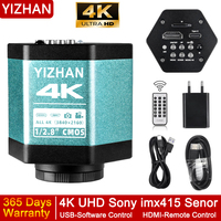 YIZHAN 4K FHD 60fps HDMI And USB-C Output SONY Sensor Digital Industrial 4K Microscope Camera With Software For Soldering Repair