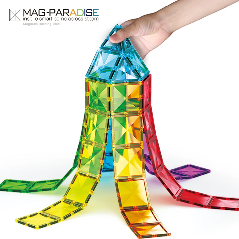 Magnetische Bausteine Konstruktion Starke Magnetfliesen Kinder Montessori Lernspielzeug für Kinder Weihnachtsgeschenk