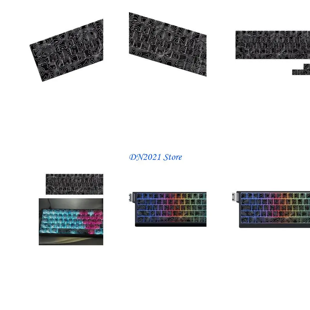 

F3KE Contour3.0 Keycaps 64/74Key Double Shot Side Print Backlit Keyset Dye Sublimations Widely for 60 61 63 64 65 67