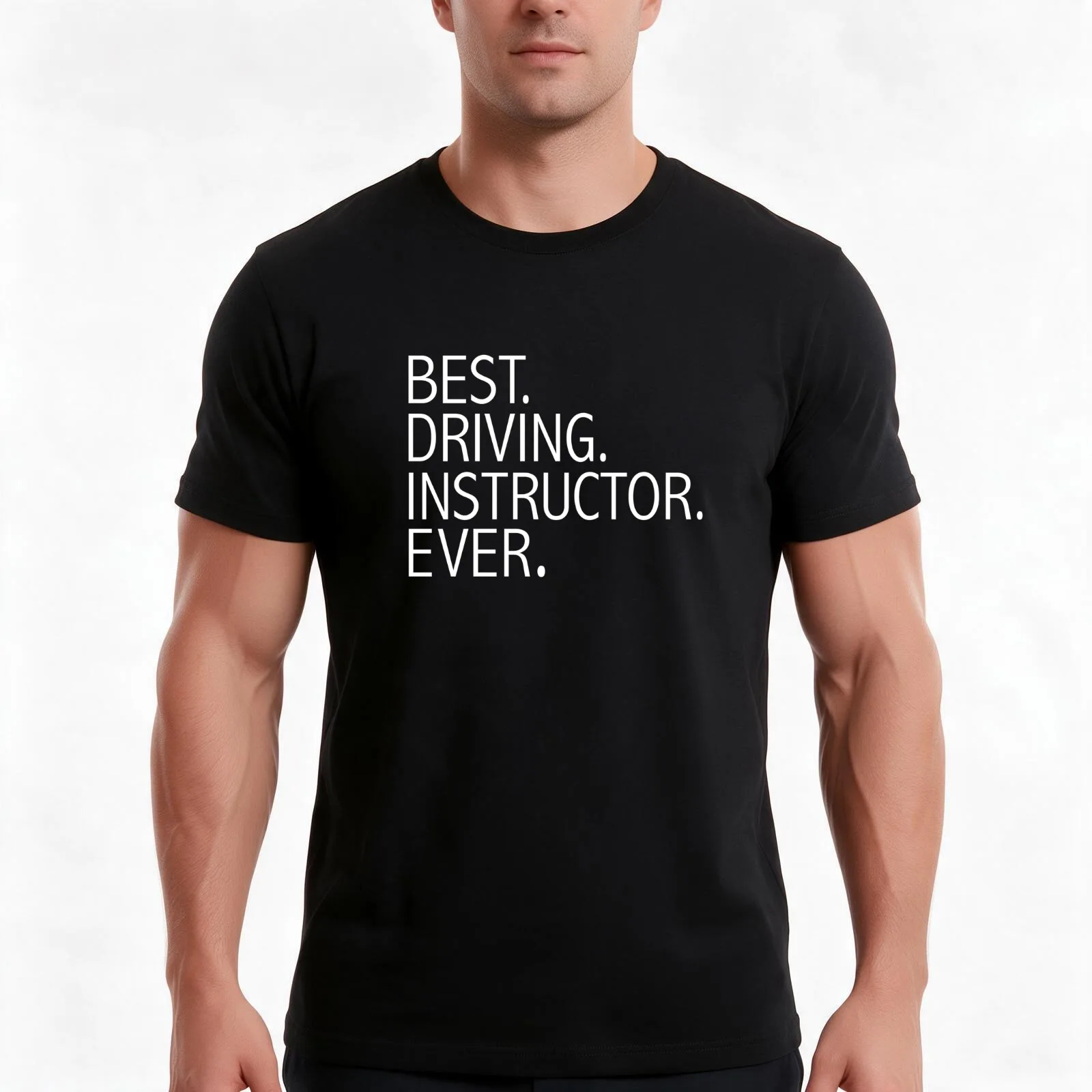 Best Driving Instructor Ever Career Graduation T-Shirt, Summer Casual Cotton Tee, Oversized Streetwear Tops, Unisex Men Women