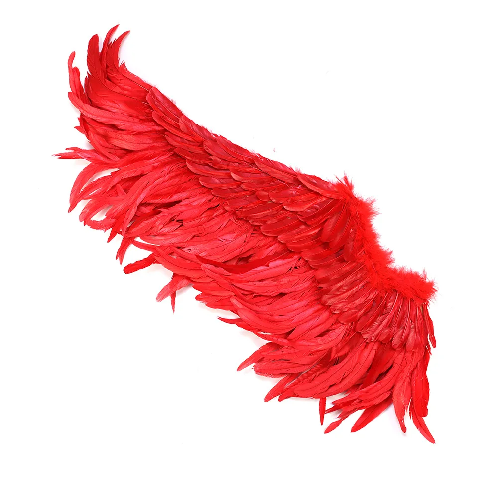 Handmade Big Angel Feather Wings Halloween Christmas Decoration Party Props Stage Performance Layout Angel Wings red