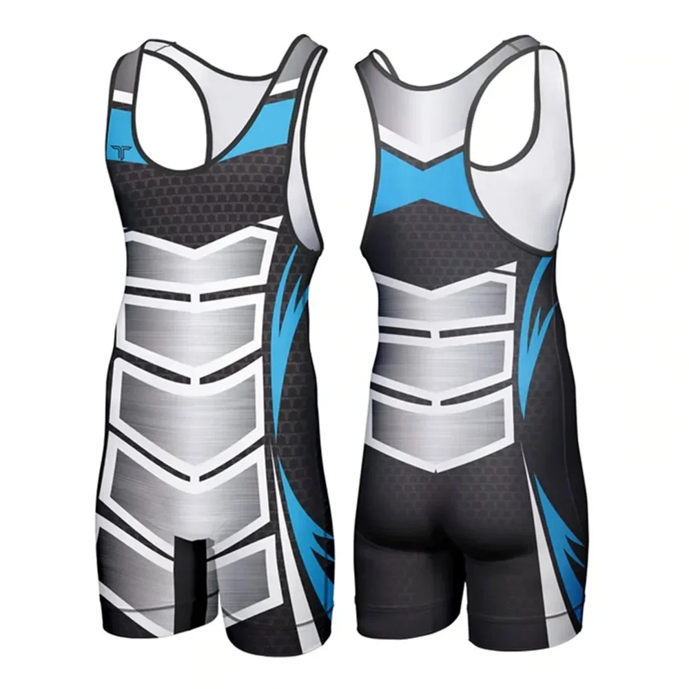 Wrestling Singlets Running Wear One Piece Bodysuit Breathable Quick Dry Iron Wwe Gym Weightlifting Powerlifting Fitness Skinsuit