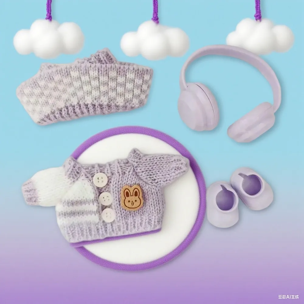 17 سنتيمتر لطيف صغير أفخم دمية الملابس الزي اكسسوارات لكوريا Kpop Exo Labubu المعبود دمى سترة الملابس DIY بها بنفسك الاطفال فتاة هدية