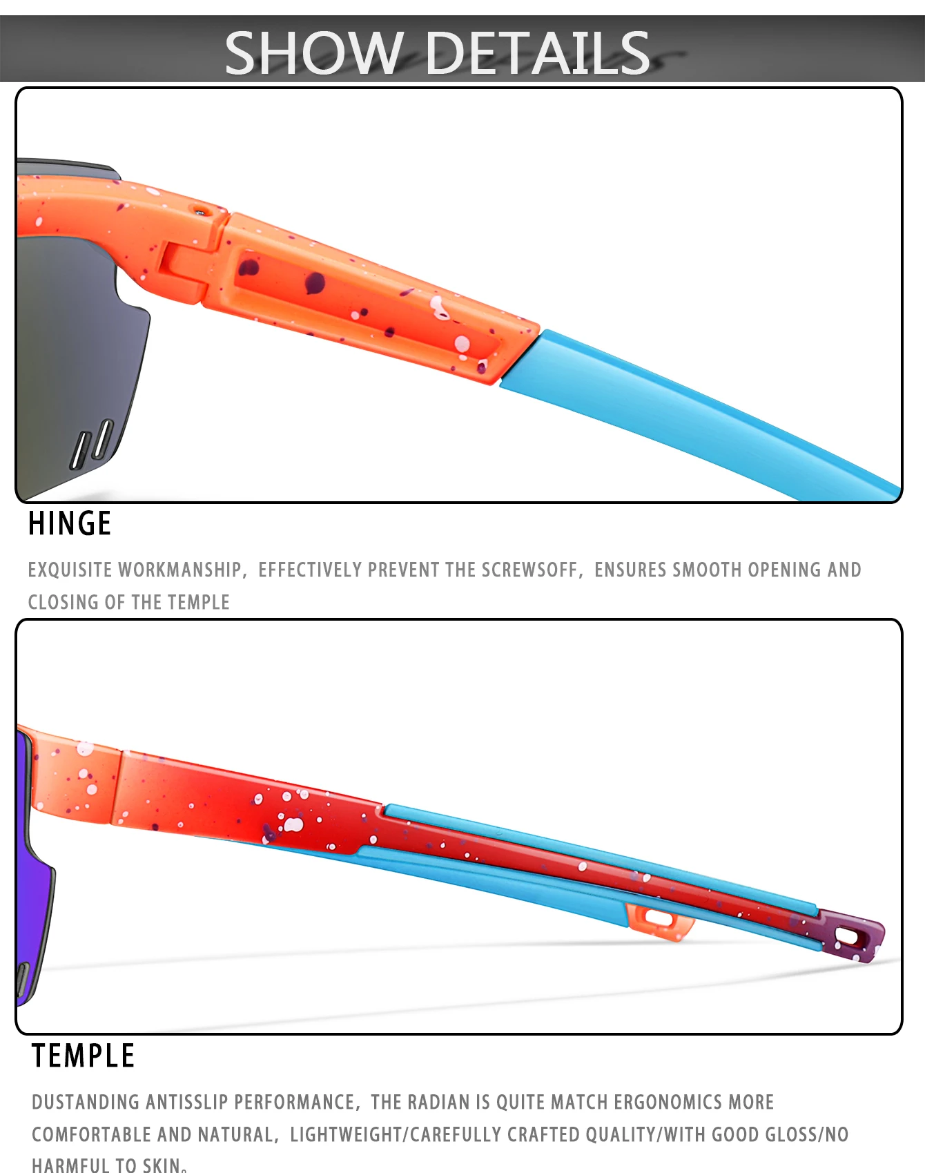 Männer Frauen Flip Auf Sonnenbrille Winddicht Radfahren Brillen Outdoor Sport Laufen Reiten Party MTB Fahrrad Brille UV400 – Detail 15