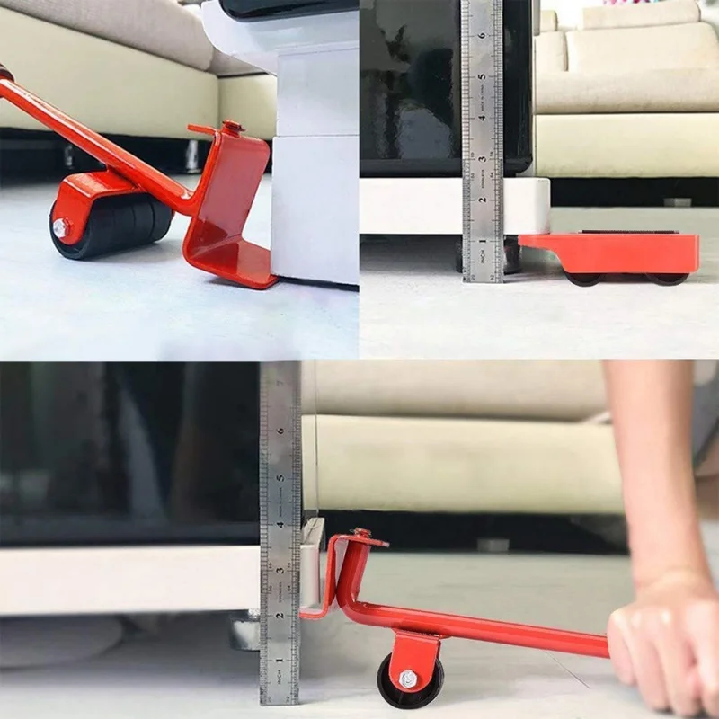 New Heavy Duty Furniture Mover Set Furniture Mover Tool Transport Lifter Heavy Stuffs Moving Wheel Roller Bar Hand Tools