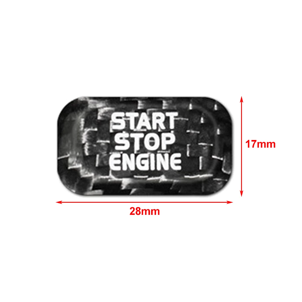 Carbon Fiber Car Engine Start Stop Button Sticker Decorated For Volvo V40 V60 S60L S60 XC60 S80L Red/Black