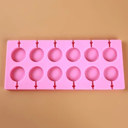 Cute Flower And Round Lollipop Silicone Mold DIY Fondant Mold Chocolate Fudge Mold Baking Utensils Cake Mold Kitchen Accessories