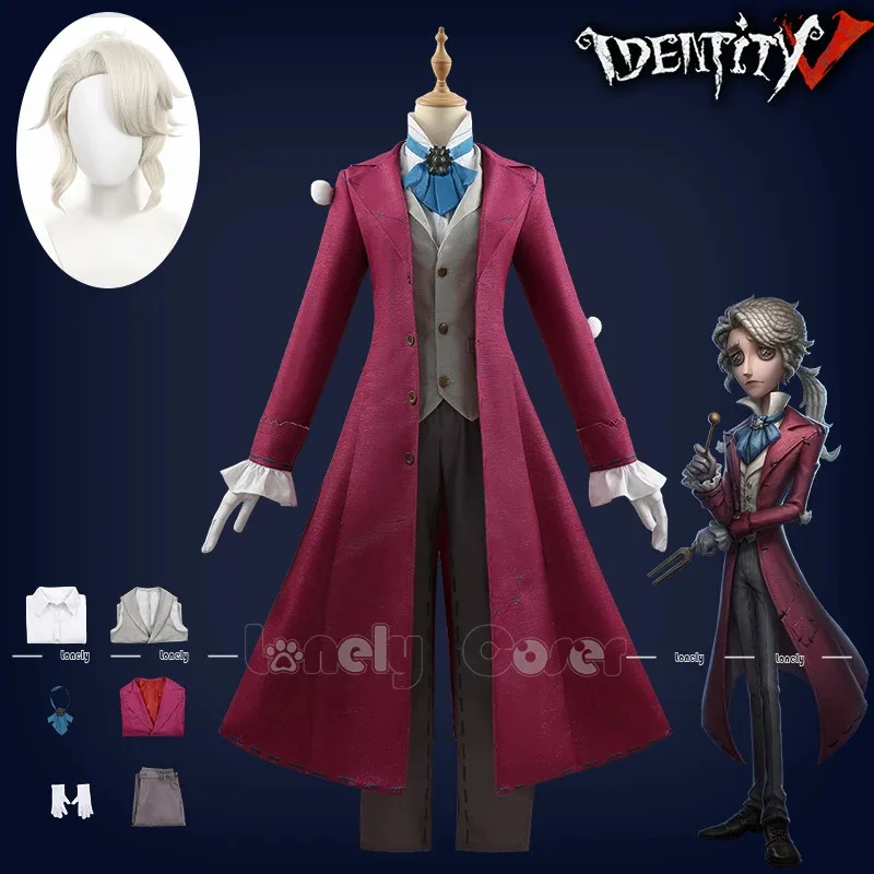 

Лили 123 Identity V Композитор Костюм Фредерик Крибабург Игра Косплей Униформа Наряд Для Хэллоуина Ролевые Игры Парик Партии