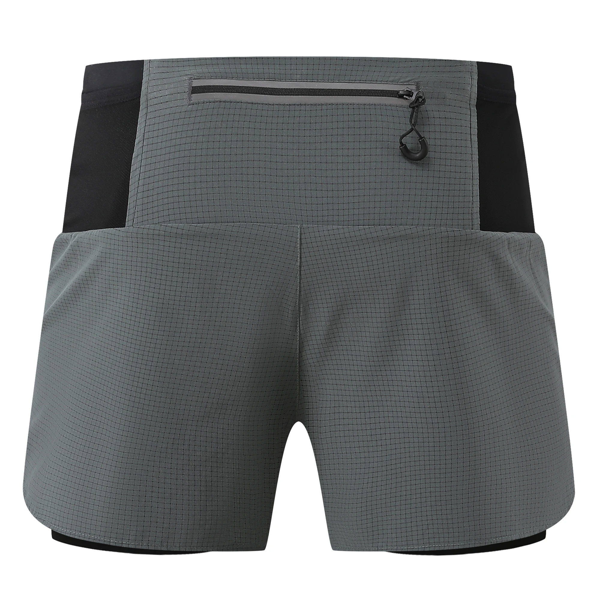 Mens 2 in 1 Marathon Running Shorts Around Pockets Outdoor Sports Training Exercise Fitness Hiking Shorts Breathable Quick Dry