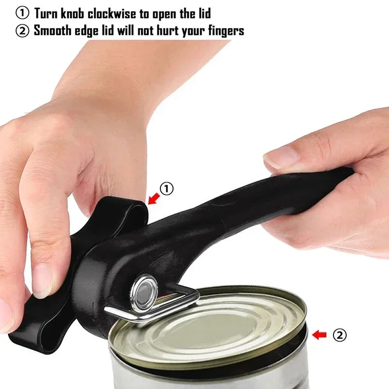 Can Opener Manual Stainless Steel Can Opener Professional Kitchen Tools Safety Handheld Manual Can Opener Side Cut Jar Opener